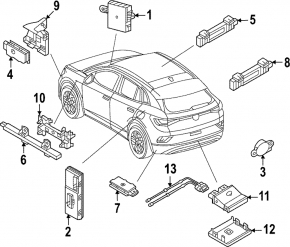 Left keyless antenna bracket for Volkswagen ID.4 21-25