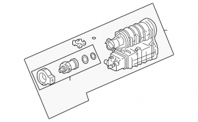 Honda CRZ 11-16 carbon canister absorber assembly with bracket