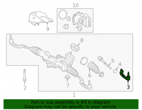Steering rod with tip left Mercedes CLA 14-19