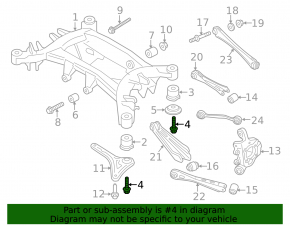 Rear subframe mounting bolt BMW X3 G01 18-21 123mm