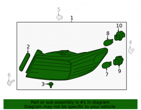 Light outer wing right Acura ILX 13-15 pre-rest, guide broken