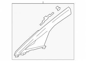 Front pillar trim left Chevrolet Bolt 17-21 gray with dark gray insert