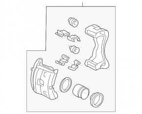 Front Left Caliper Assembly Acura MDX 17-20 Rest