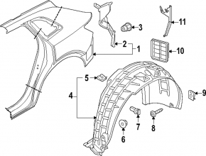 Rear right quarter wing for the Audi E-Tron 19-23 Quattro