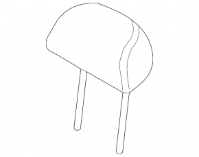 Rear right headrest, 2nd row, BMW X5 F15 14-18, black leather