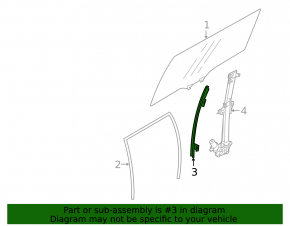 Rear left door glass guide Subaru Forester 19-24 SK