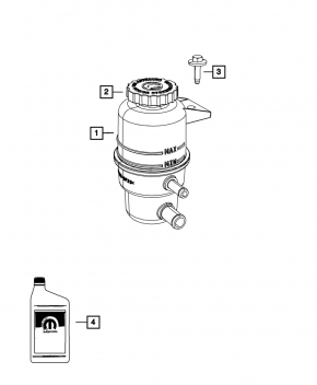 Power steering reservoir Chrysler 200 11-14 2.4 6-speed