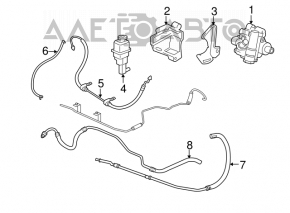 Power steering reservoir Chrysler 200 11-14 2.4 6-speed