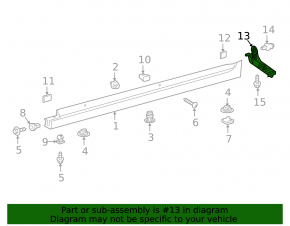 Mudguard threshold rear left Toyota Camry v70 18-24