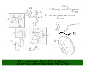 Brake pad wear sensor rear left Audi Q7 4L 10-15