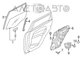 Rear right window lift mechanism Kia Niro 17-22 crack in the mount