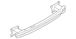 Rear bumper reinforcement for Audi A4 B9 17-25