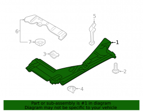 Underbody protection rear right Audi A4 B9 17-