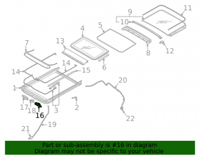 Mitsubishi Outlander 22-25 right panoramic motor glass