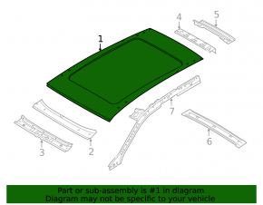 Metal roof Porsche Cayenne 958 11-17 for panorama, on the body