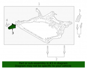 Front right subframe fang Mazda CX-3 16-21
