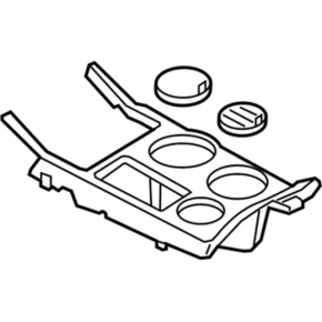 Center console trim with cup holders Ford Explorer 11-14 prerest