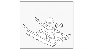 Center console trim with cup holders Ford Explorer 11-14 prerest