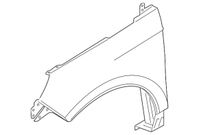 Front right wing Ford Edge 15- white UG