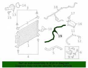 Cooling system hose for Ford Escape MK3 17-19 2.0T