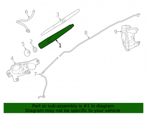 Rear wiper arm for Land Rover Discovery Sport 17-23