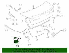 Mitsubishi Galant 2012 trunk light