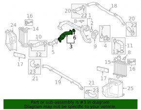 Turbocharger pipe for Audi Q7 20-26 3.0T MHEV