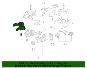 Steering column switch left VW Tiguan 09-10