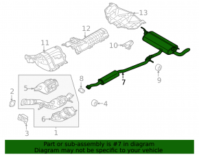 Rear muffler with barrel Nissan Rogue 21-22 2.5 AWD rusty