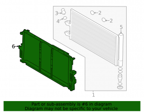 Plastic radiator mounting frame for Volvo XC60 22-25 B5, B6