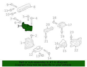 Right engine mount bracket for Volvo XC60 22-25