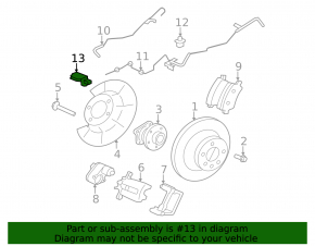 Rear left ABS sensor for Volvo S60 11-18 AWD