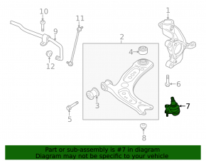 Ball joint left VW CC 08-17