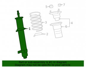 Front right shock absorber for Lexus LS 13-17 AWD