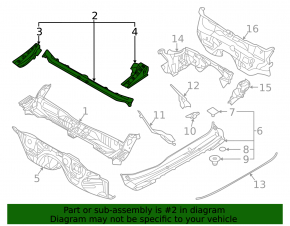 Wiper pan metal Subaru Outback 20-23