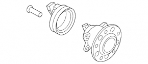 Rear left hub Hyundai Elantra 21-24