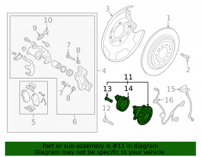 Rear left hub Hyundai Elantra 21 - rusty