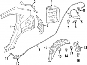 Mitsubishi Eclipse Cross 18-23 rear right quarter wing