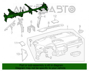 Under-torpedo pipe reinforcement Lexus RX350 RX450h 20-22