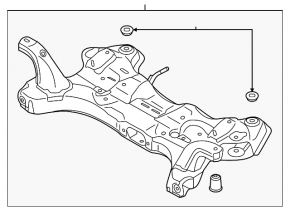 Front subframe Kia Forte 4d 14-18 2.0