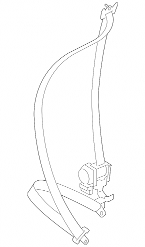 Subaru B10 Tribeca Black Passenger Seat Belt