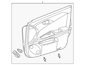 Front right door panel for Toyota Avalon 2005-2007, gray