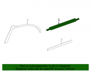Door-glass molding, central rear left, Toyota Corolla e12 02-06 5d 4d