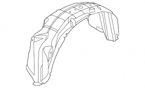 Rear right fender liner for Nissan Rogue 23-26 JP built