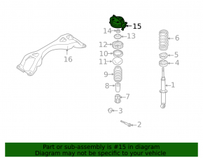 Shock absorber support rear left Audi Q7 4L 10-15
