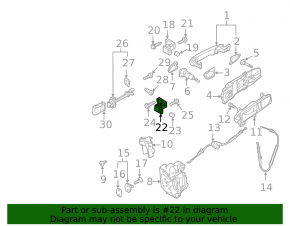 Lower front left door hinge for VW Beetle 12-19