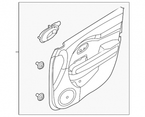 Door trim card front right Kia Soul 14-19