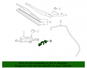 Rear Window Washer Nozzle Toyota Prius 30 10-15