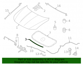 Hyundai Tucson 22-25 Front Hood Seal