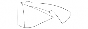 Door-mirror plug, inner, front, left, Hyundai Elantra 21-23